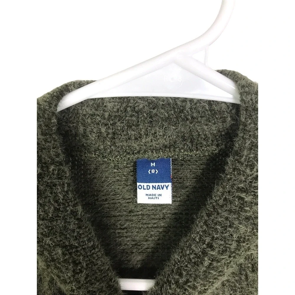 NWT Old Navy Plush Soft Sweater Girl's Sz M‎ 8 Fuzzy Mock Neck Long Sleeve